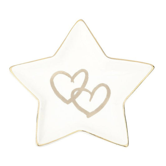 Sieradenschaaltje Love and Store Ster wit 11x11cm