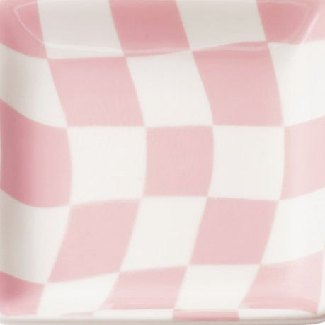 Sieradenschaaltje Speed Soul Vierkant wit roze 11x11cm