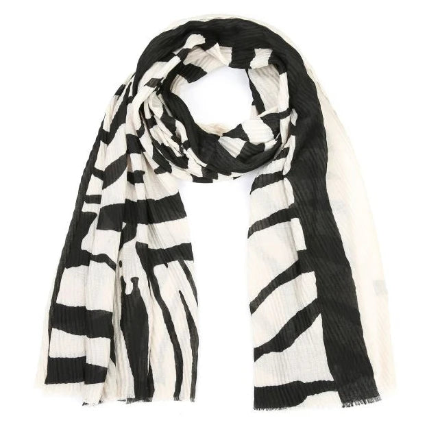 Sjaal Zebra Luxe zwart wit 180x90cm