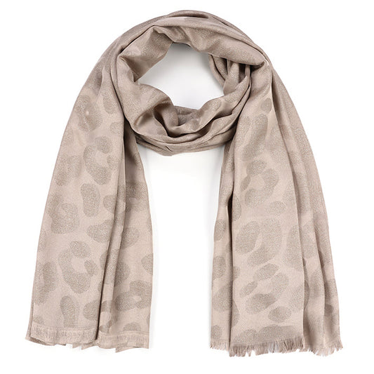 Sjaal Chique Luipaard khaki 180x90cm