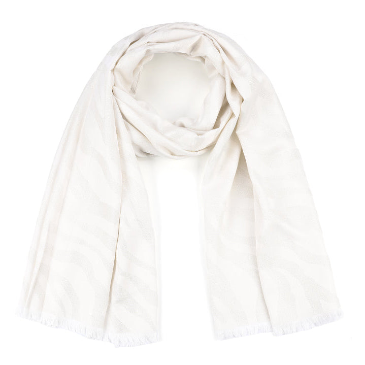 Sjaal Chique Zebra wit 180x90cm