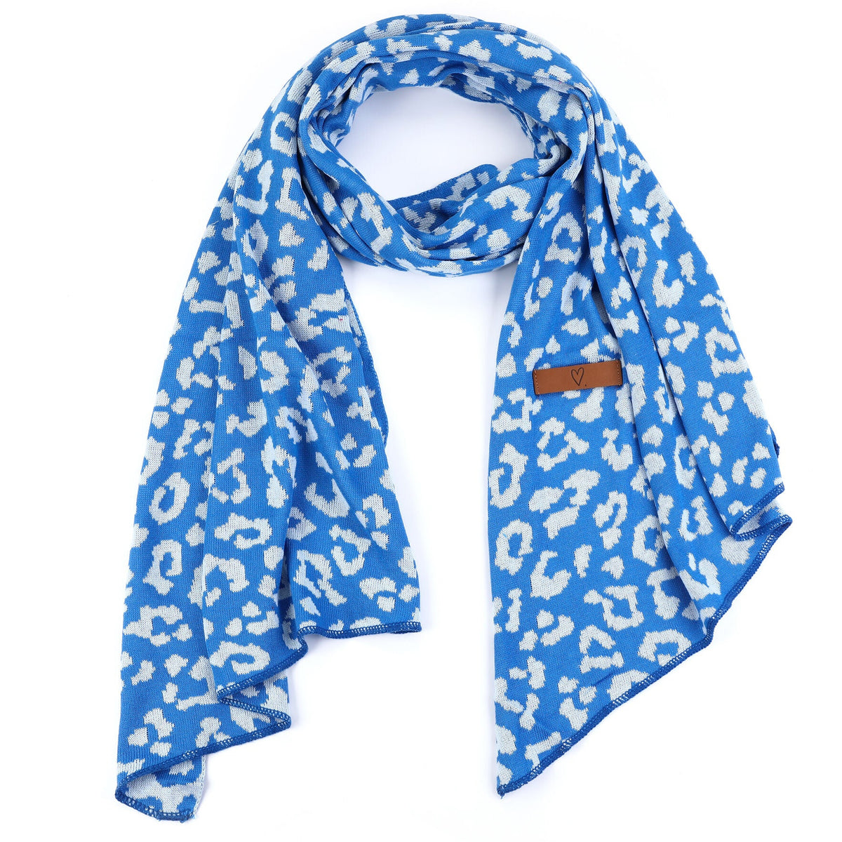 Sjaal Luipaard Gebreid blauw