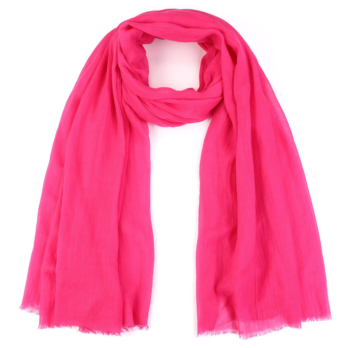 Sjaal Zacht Effen fuchsia 100x180cm
