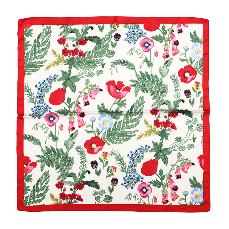 Sjaaltje Botanic vierkant rood 70x70cm