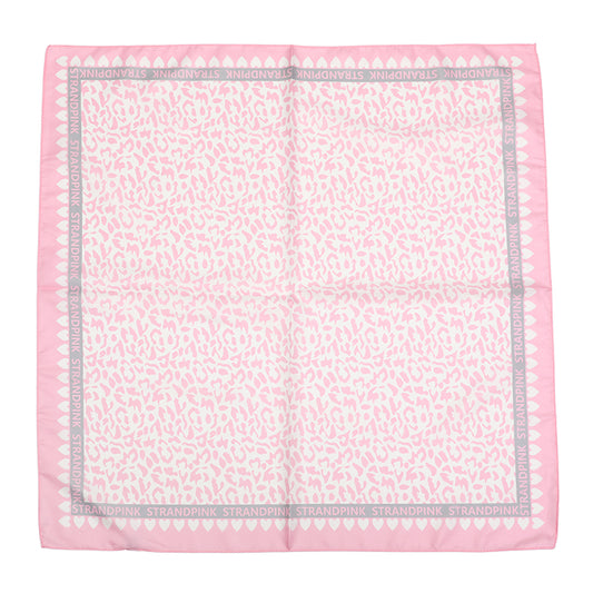 Sjaaltje Luipaard vierkant roze 70x70cm
