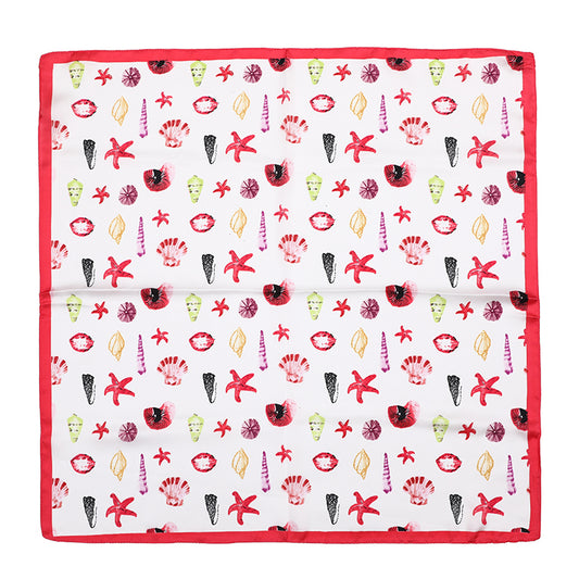 Sjaaltje Wild Shell vierkant roze 70x70cm