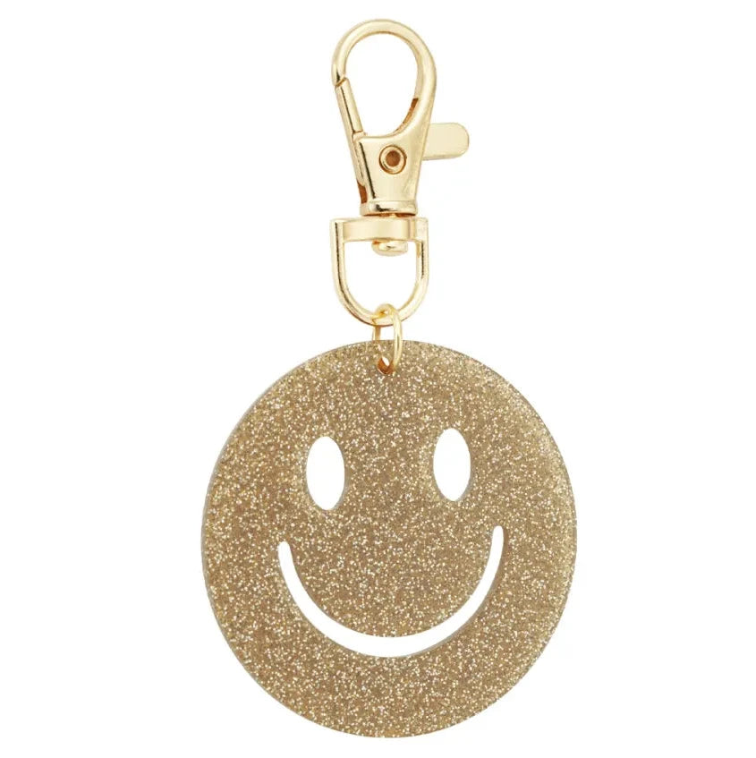 Sleutelhanger Keep Smiling goud bruin
