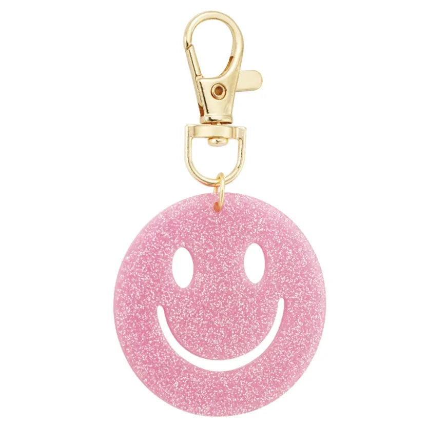 Sleutelhanger Keep Smiling goud roze