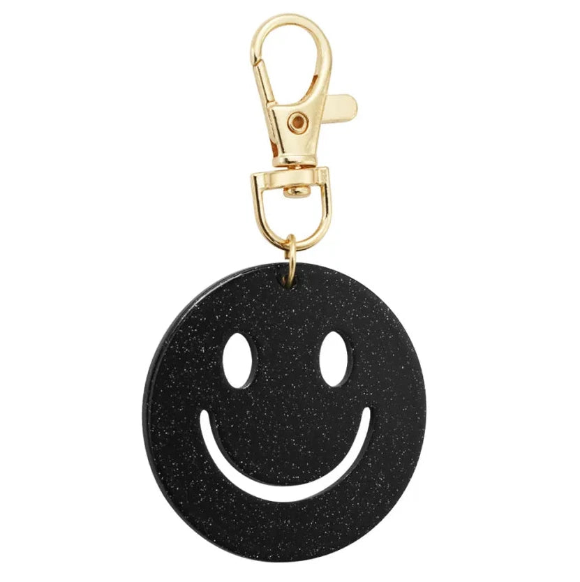 Sleutelhanger Keep Smiling goud zwart