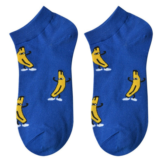 Sokken Bananen blauw one-size