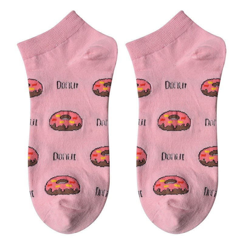 Sokken Donuts roze one size