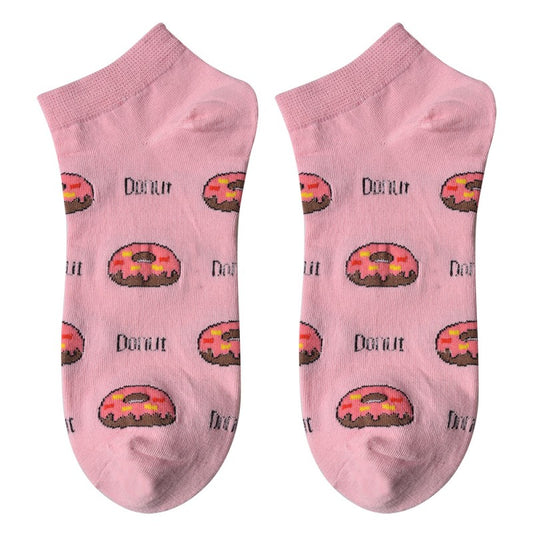 Sokken Donuts roze one size