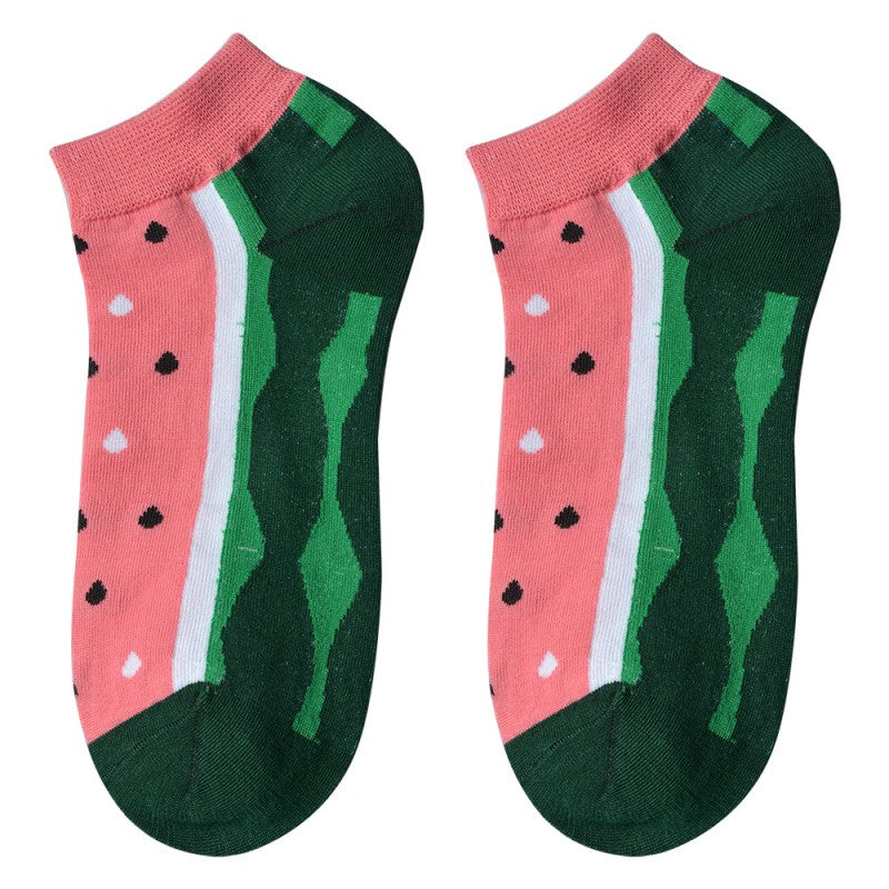 Sokken Watermeloen roze one size