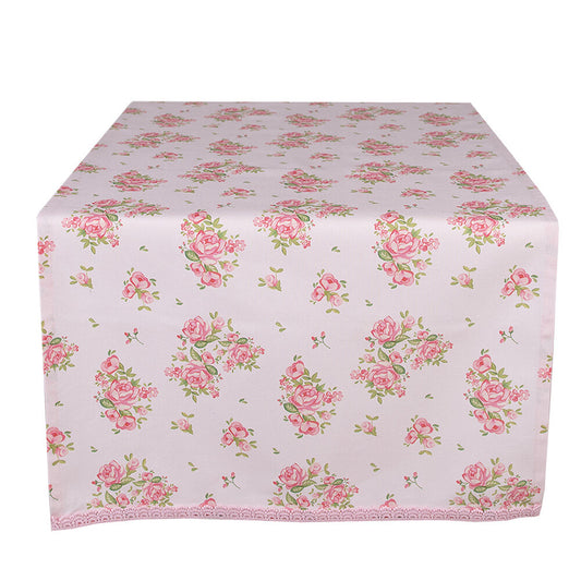 Tafelloper Rozen roze 140x50cm