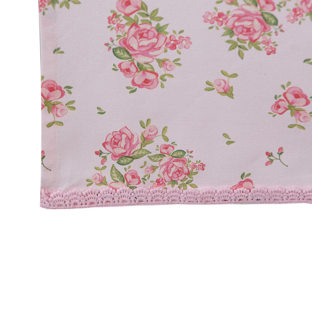 Tafelloper Rozen roze 140x50cm detail