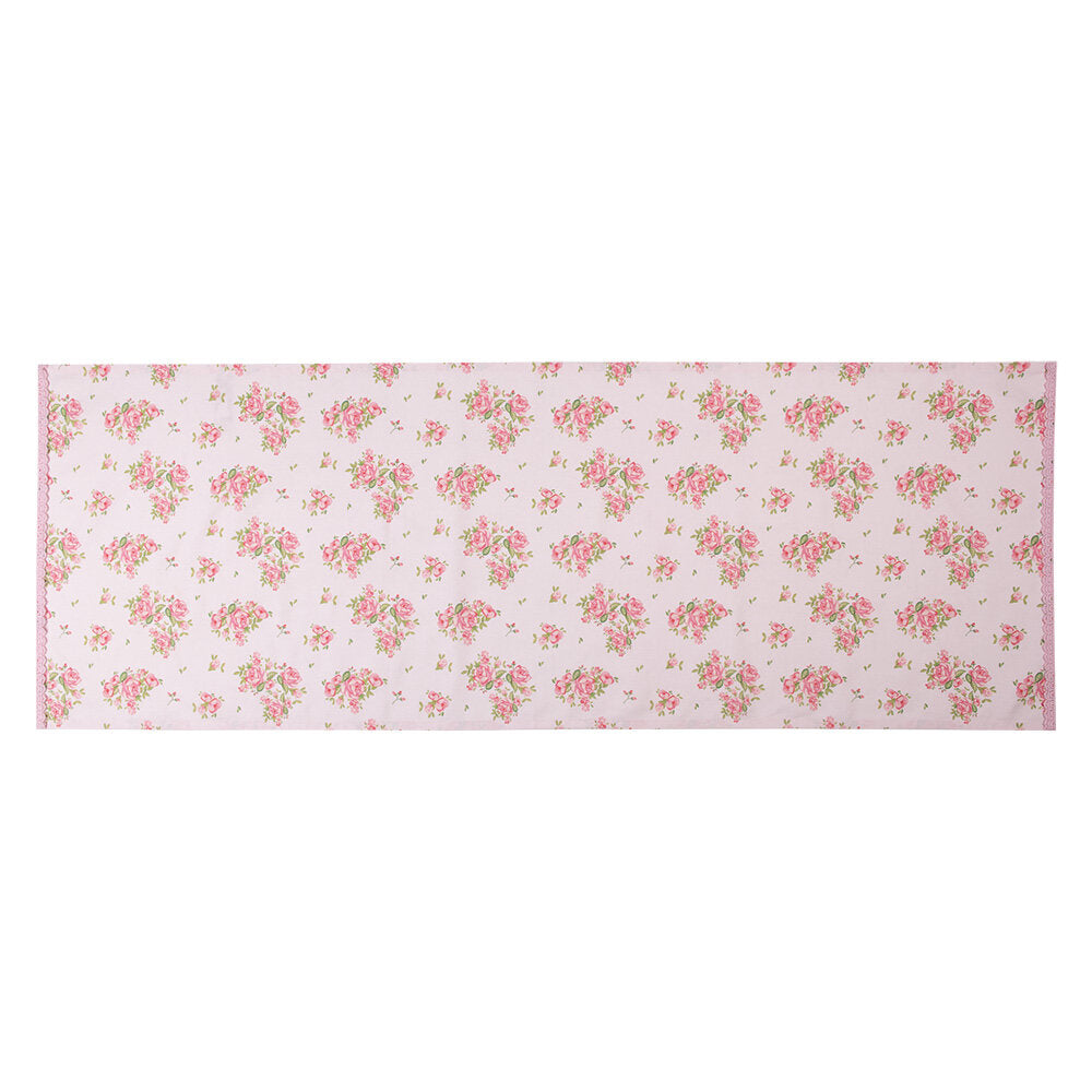 Tafelloper Rozen roze 140x50cm volledig