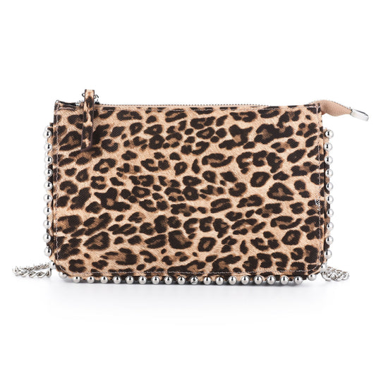 Tas Leopard bruin 24x15cm