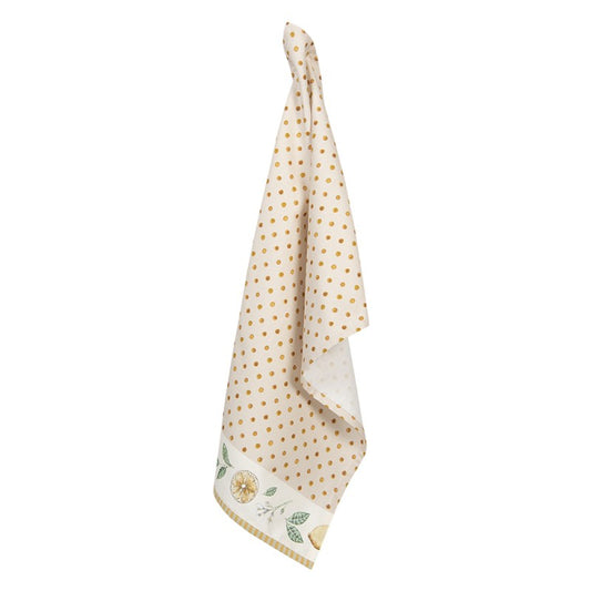 Keukendoek Citroen band Katoen beige-geel recht 70x50cm