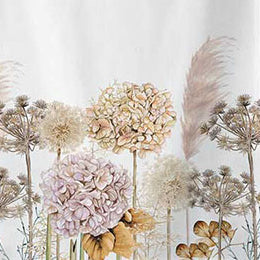 Keukendoek Dried Flowers wit 70x50cm