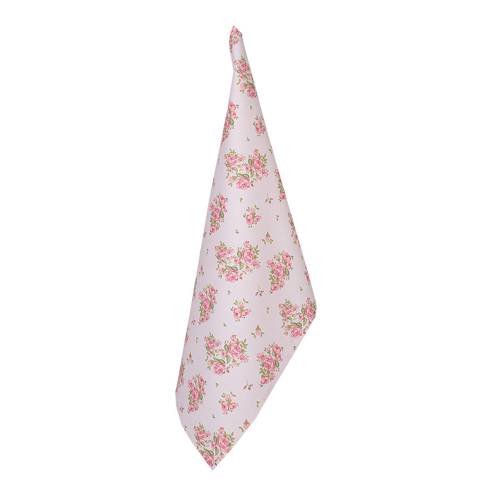Theedoek Rozen roze 70x50cm