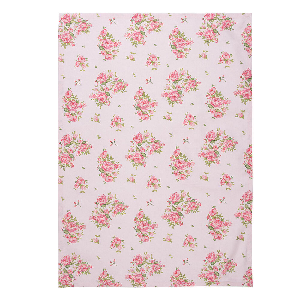 Theedoek Rozen roze 70x50cm