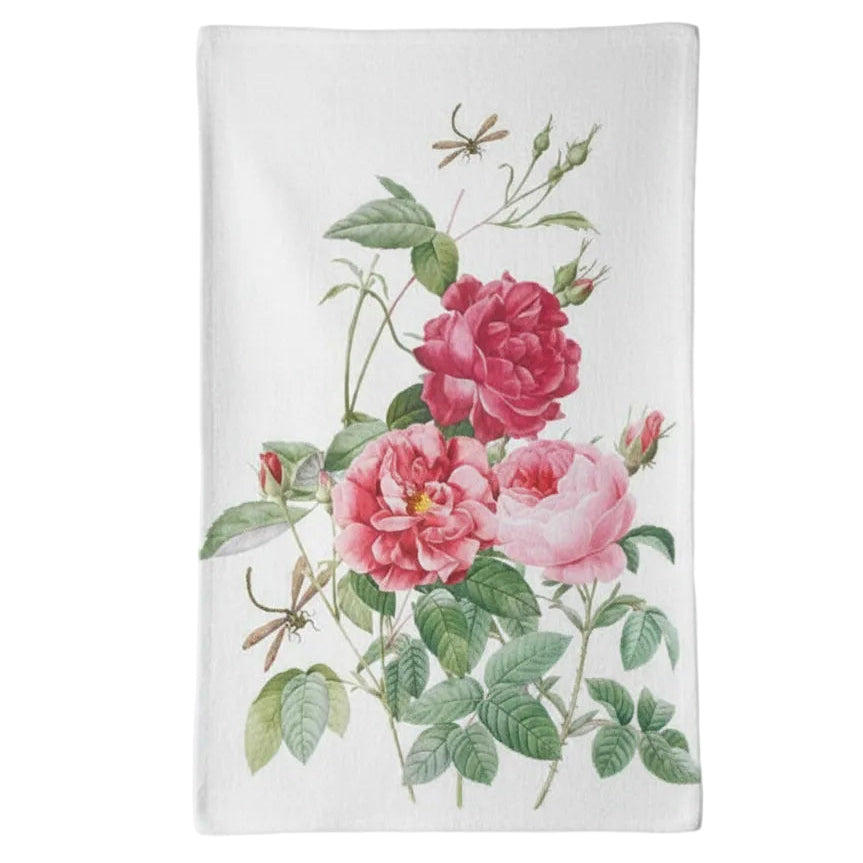 Theedoek Amber wit roze 70x50cm
