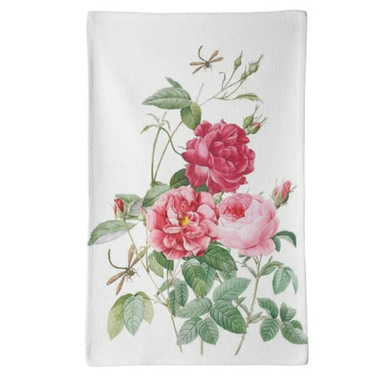 Theedoek Amber wit roze 70x50cm