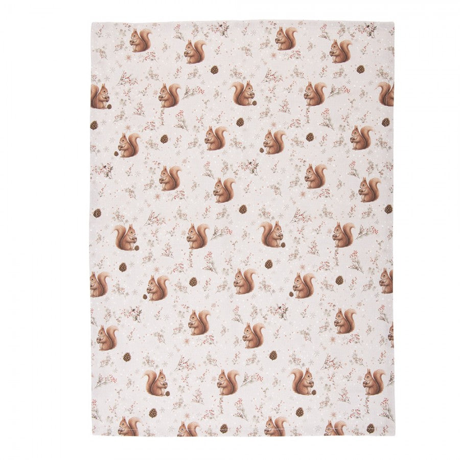 Theedoek Eekhoorn beige 70x50cm volledig