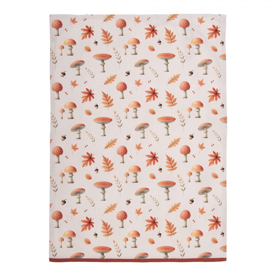 Theedoek Herfst beige 70x50cm uitgevouwen