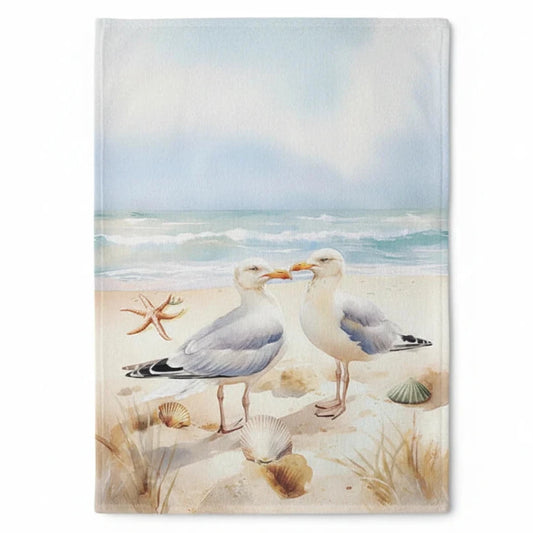 Theedoek Seagulls blauw 70x50cm