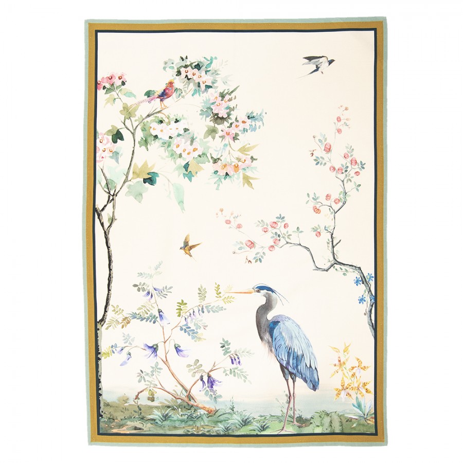 Theedoek Tropisch beige 70x50cm 