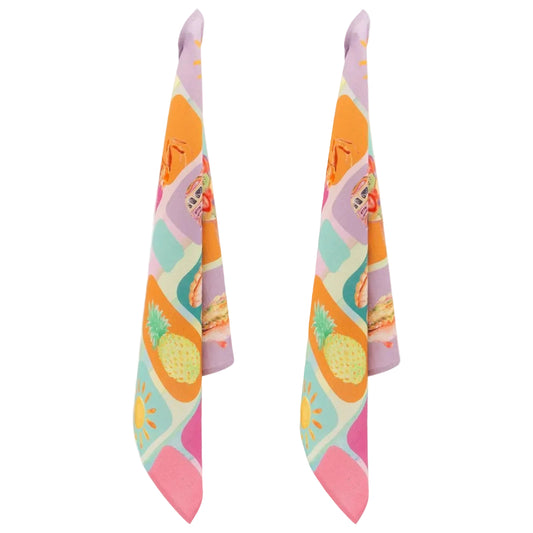 Theedoeken set-van-2 Summer Breeze 70x70cm
