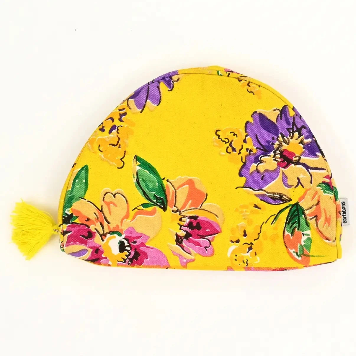 Toilettas Vivre Radiance Printed geel paars 24x17cm