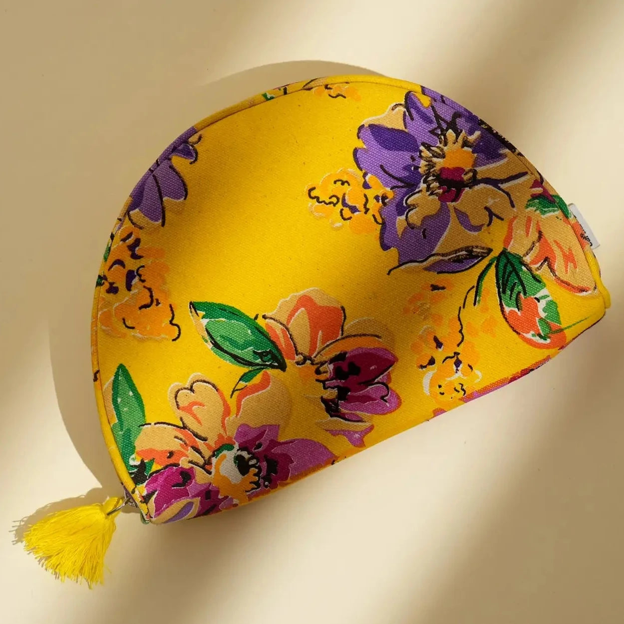Toilettas Vivre Radiance Printed geel paars 24x17cm sfeer