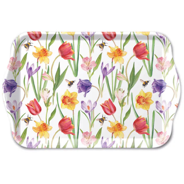 Tray Flowers in spring 13x21cm