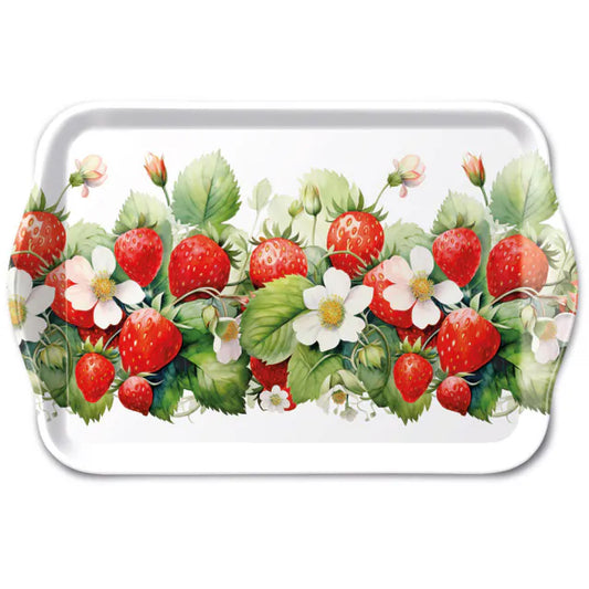 Tray Juicy strawberries 13x21cm