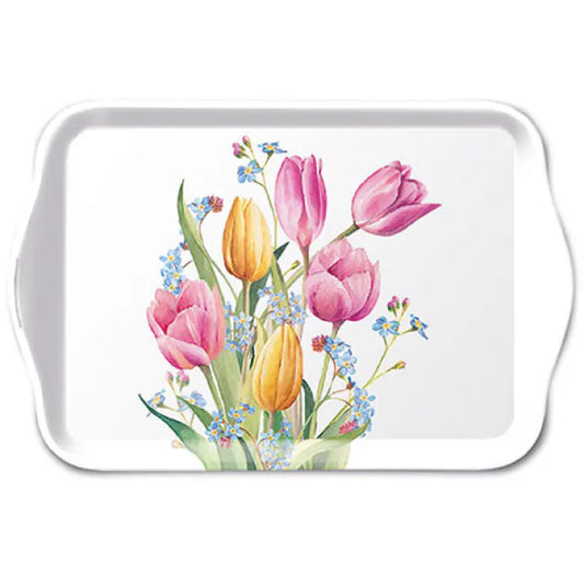 Tray Tulips bouquet 13x21cm