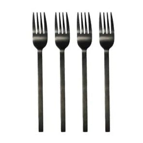 Vorkjes Charlot set-van-4 RVS zwart