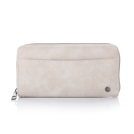 Portemonnee Klassiek Croco beige 20x10cm